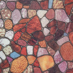 Eco-PVC Cobblestone Embossed Stained Window Glass Film 45x100cm