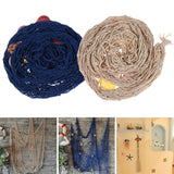 Wall Hanging  Decorative Nautical Fishing Net Cotton + Shell Hanging Decor 100 x 200 cm