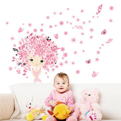 Butterfly Flowers Wall Stickers