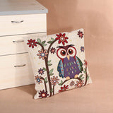 Cotton Linen Owl Bird Animal Throw PillowCases