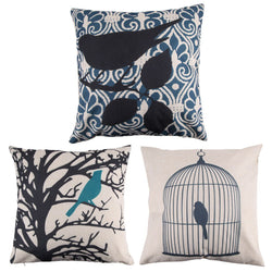 45 cm Creative Bird Pattern Throw Pillowcases