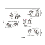 Lovely Cats Playing Wall Stickers 2017