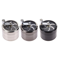 3 Colors Tobacco Grinder Aluminum Herb Spice Crusher Hand Crank 2.5"