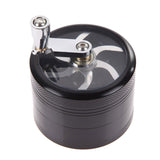 3 Colors Tobacco Grinder Aluminum Herb Spice Crusher Hand Crank 2.5"