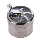 3 Colors Tobacco Grinder Aluminum Herb Spice Crusher Hand Crank 2.5"