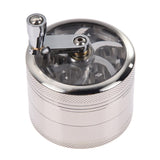 3 Colors Tobacco Grinder Aluminum Herb Spice Crusher Hand Crank 2.5"