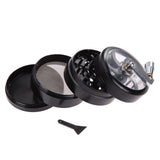 3 Colors Tobacco Grinder Aluminum Herb Spice Crusher Hand Crank 2.5"