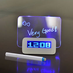 Blue LED Alarm Clocks USB 4 Port Hub