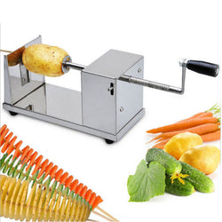 1 Pcs Manual Stainless Steel Spiral Potato Slicer Potato Tower Kitchen Tool