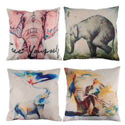 Creative Elephant Cotton Pillow Covers 45cm x 45cm