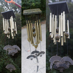 12 Tubes Bells Copper Decor Wind Chimes Hanging On Doors, Windows