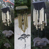 12 Tubes Bells Copper Decor Wind Chimes Hanging On Doors, Windows
