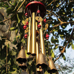 Antique Amazing Grace Deep Resonant 4 Tube Wind Chimes Door Hanging