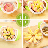 Apple Slicer Corer Cutter  Fruit Divider Tool Magnetic Stainless Steel Blades