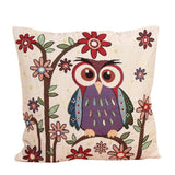 Cotton Linen Owl Bird Animal Throw PillowCases