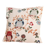 Cotton Linen Owl Bird Animal Throw PillowCases