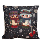 Cotton Linen Owl Bird Animal Throw PillowCases