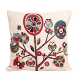 Cotton Linen Owl Bird Animal Throw PillowCases