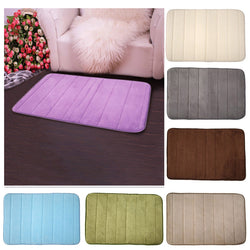 Memory Foam Velvet Fabric Non-slip Bath Mats