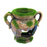 Resin Vase With Moss Aquarium Decoration