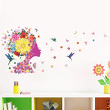 Flowers Fairy Butterfly Wall Stickers