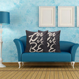 Classical Style Letter Print Cotton Linen Throw Pillow Cover  43 cm