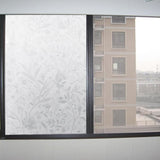 Elegant Flower Vine Texture Self Adhesive Static Privacy Static-Free Gel Glass Window