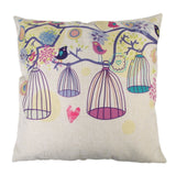 43 cm Bird Pattern Cotton Pillow Cover