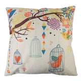 43 cm Bird Pattern Cotton Pillow Cover