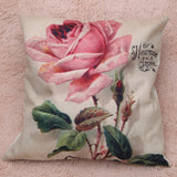 4 Style Wealth Rose Garden Throw Pillow Cover