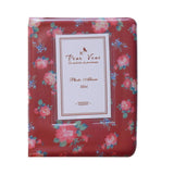 Blooming Flower Pattern Cover Styles 64 Pockets Photo Album 6cm x 8.5cm