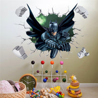 3D Spiderman & Batman Wall Sticker