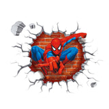 3D Spiderman & Batman Wall Sticker