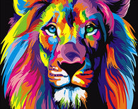 Colorful Lion Modern DIY Painting By Numbers (40x50cm)