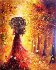 Beautiful Women Autumn Landscape DIY Painting By Numbers