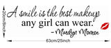 A Smile Is The Best Makeup Wall Sticker