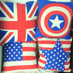 USA & British Flag Throw Pillow Cover 42 * 42cm
