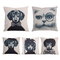 Dog & Cat Cotton Linen PillowCases 45 cm