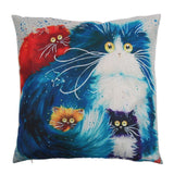 7 Style Color Cat Throw Pillow Cover 45 X45 CM