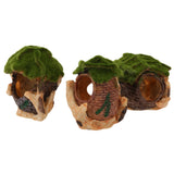 Fish Tank Moss Lichen Barrel Ornament Resin Cave Landscaping