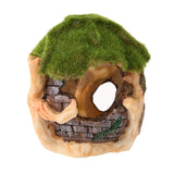 Fish Tank Moss Lichen Barrel Ornament Resin Cave Landscaping