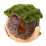 Fish Tank Moss Lichen Barrel Ornament Resin Cave Landscaping