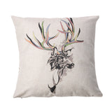 43*43cm  Vintage Animals Reindeer And  Bear Pillow Cover