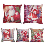 5 Style Santa Claus Throw Pillow Cover 45 x 45cm