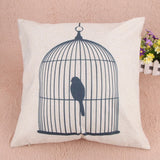 45 cm Creative Bird Pattern Throw Pillowcases