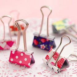 24pcs Colorful Metal Binder Clips Note Letter Paper File Document Folder