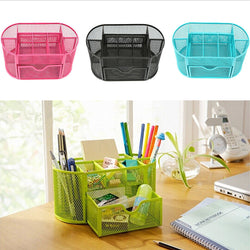 Desk Metal Tray Organizer Office Supplies Storage Pen Holder