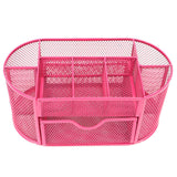 Desk Metal Tray Organizer Office Supplies Storage Pen Holder