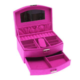 Suede Velvet Engagement Jewelry Accessories Box Rose Red