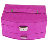 Suede Velvet Engagement Jewelry Accessories Box Rose Red